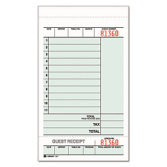Adams Multi-Part Guest Check Unit Sets, Two-Part Carbonless, 4.25 x 6.75, 250 Forms Total (947SWC)