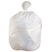 Heritage Linear Low-Density Can Liners, 60 gal, 0.75 mil, 38" x 58", White, 100/Carton (H7658EW)