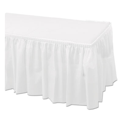 Hoffmaster Tableskirts, Plastic, 29" x 14 ft, White, 6/Carton (110010)