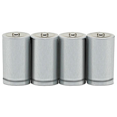 AbilityOne 6135014468310, Alkaline D Batteries, 4/Pack