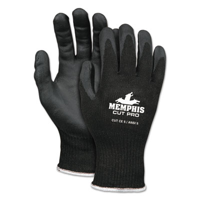 MCR Safety Cut Pro 92720NF Gloves, 10" Long, X-Large, Black, Pair (92720NFXL)