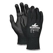 MCR Safety Nitrile Coated Kevlar Gloves, EN388: 4542, 10" Long, Large, Black, Pair (9178NFL)