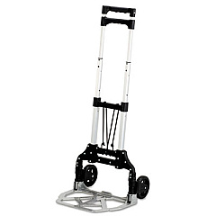 Safco Stow and Go Cart, 110 lb Capacity, 15.25 x 16 x 39, Aluminum (4049)
