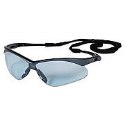 KleenGuard Nemesis Safety Glasses, Blue Half Frame, Light Blue Dual Lens, 12/Box (19639)