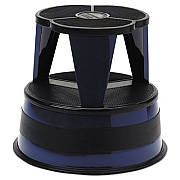 Cramer Kik-Step Steel Step Stool, 2-Step, 350 lb Capacity, 16" Diameter x 14.25"h, Navy (100163)