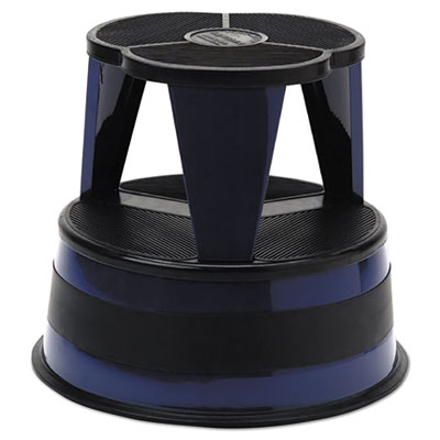 Cramer Kik-Step Steel Step Stool, 2-Step, 350 lb Capacity, 16" Diameter x 14.25"h, Navy (100163)