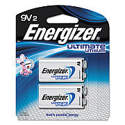 Energizer Ultimate Lithium 9V Batteries, 2/Pack (L522BP2)