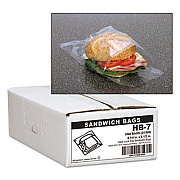 Handi-Bag Jumbo Sandwich Bags, 0.7 mil, 5.5" x 6.25", Clear, 3,000/Carton (HB7)