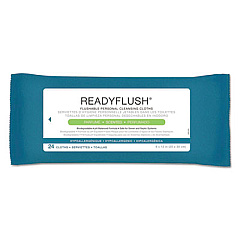 Medline ReadyFlush Biodegradable Flushable Wipes, 1-Ply, 8 x 12, White, 24/Pack, 24 Packs/Carton (MSC263810CT)