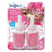 BRIGHT Air ELECTRIC SCENTED OIL AIR FRESHENER REFILL, CHERRY BLOSSOM/MAGNOLIA, 0.67 OZ JAR, 2/PACK (900271PK)