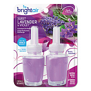 BRIGHT Air ELECTRIC SCENTED OIL AIR FRESHENER REFILL, SWEET LAVENDER/VIOLET, 0.67 OZ JAR, 2/PACK (900270PK)