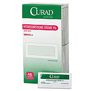 Curad Hydrocortisone Cream, 0.007 oz Foil Packet, 48/Box (CUR015408)