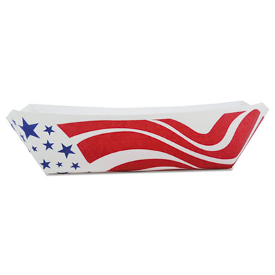 SCT AMERICAN FLAG PAPER FOOD BASKETS, 1 LB CAPACITY, 5.25 X 3.63 X 1.5, RED/WHITE/BLUE, 1,000/CARTON (0533)
