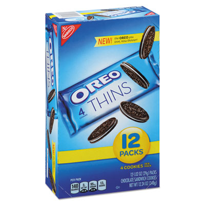 Nabisco Oreo Cookies Single Serve Packs, Chocolate, 1.02 oz Pack, 12/Box (04474)