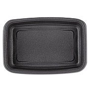 Genpak Microwave-Safe Containers 24oz Plastic Black, 8-3/4x6-1/8x1-1/2, 75/bg 4 Bg/ct (FPR0243L)