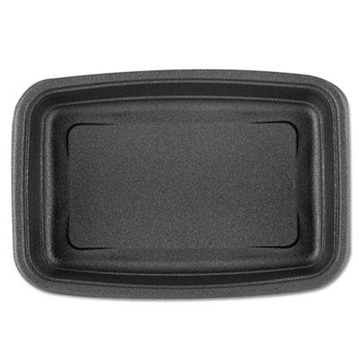 Genpak Microwave-Safe Containers 24oz Plastic Black, 8-3/4x6-1/8x1-1/2, 75/bg 4 Bg/ct (FPR0243L)