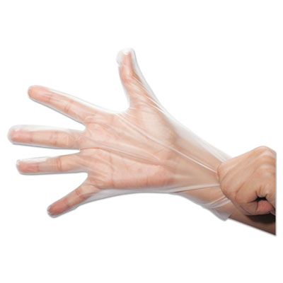 SemperGuard FoodSafe Stretch Poly Gloves, Clear, Small, Polyethylene, 2000/Ctn (HPEF202)