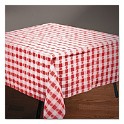 Hoffmaster Tissue/Poly Tablecovers, 54" x 108", Red Gingham (220670)