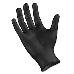 Boardwalk Disposable General Purpose Powder-Free Nitrile Gloves, L, Black, 4.4mil, 100/box (BWK396LBX)