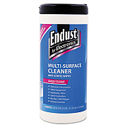 Endust Antistatic Premoistened Wipes for Electronics, Cloth, 6" x 6", 70/Tub (259000)