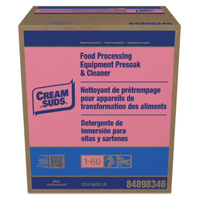 Cream Suds Manual Pot and Pan Presoak and Detergent with Phosphate, Baby Powder Scent, Powder, 50 lb Box (43612)