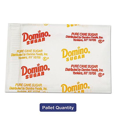 Domino SUGAR PORTION PACKETS, 0.01 OZ PACKETS, 2000/CARTON, 72 CARTON/PALLET (845354PLT)