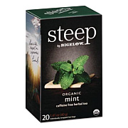 Bigelow steep Tea, Mint, 1.41 oz Tea Bag, 20/Box (17709)