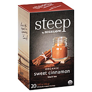 Bigelow steep Tea, Sweet Cinnamon Black Tea, 1.6 oz Tea Bag, 20/Box (17712)