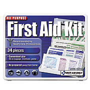 First Aid Only All-Purpose First Aid Kit, 34 Pieces, Plastic Case (112)