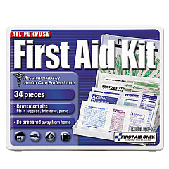 First Aid Only All-Purpose First Aid Kit, 34 Pieces, Plastic Case (112)