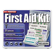 First Aid Only All-Purpose First Aid Kit, 21 Pieces, Plastic Case (110)