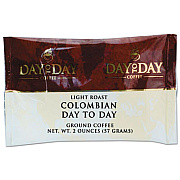 Day to Day Coffee 100% Pure Coffee, Colombian, 2 Oz Pack, 42/carton (21001)