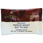 Day to Day Coffee 100% Pure Coffee, French Roast, 1.5 oz Pack, 42/Carton (22005)