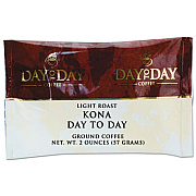 Day to Day Coffee 100% Pure Coffee, Kona Blend, 2 oz Pack, 42/Carton (22003)