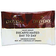 Day to Day Coffee 100% Pure Coffee, Decaffeinated, 2 oz Pack, 42/Carton (24001)