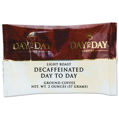 Day to Day Coffee 100% Pure Coffee, Decaffeinated, 2 oz Pack, 42/Carton (24001)