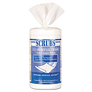 SCRUBS Glass Cleaner Wipes, 6 X 10 1/2, White, 90 Canister/pack, 6 Cans/carton (98528)