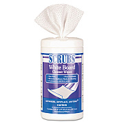 SCRUBS White Board Cleaner Wipes, Cloth, 8 X 6, White, 120/canister, 6/Carton (90891CT)