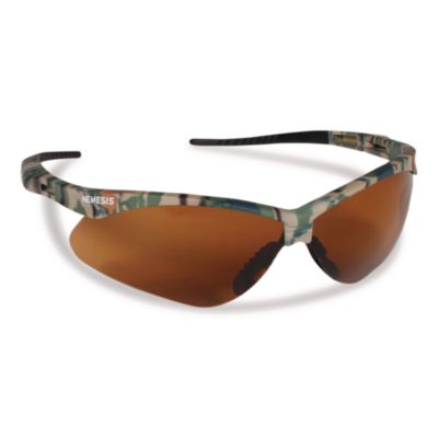 KleenGuard Nemesis Safety Glasses, Camo Half Frame, Bronze Dual Lens (19644)