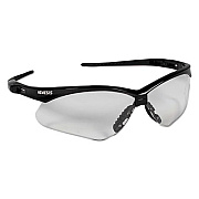 KleenGuard Nemesis Safety Glasses, Black Half Frame, Clear Dual Lens (25676)