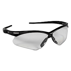 KleenGuard Nemesis Safety Glasses, Black Half Frame, Clear Dual Lens (25676)