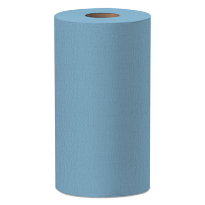 WypAll General Clean X60 Cloths, Small Roll, 9.8 x 13.4, Blue, 130/Roll, 12 Rolls/Carton (35411)