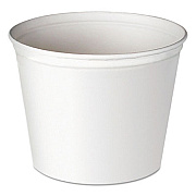 Dart Double Wrapped Paper Bucket, Unwaxed, 83oz, White, 100/Carton (5T1UU)