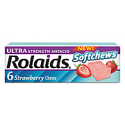 Rolaids Ultra Strength Antacid Softchews, Strawberry, 6/pack, 12 Packs/box (R10309)
