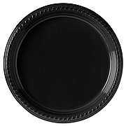 Dart Party Plastic Plates, 10.25 dia", Black, 500/Carton (PS15E0099)