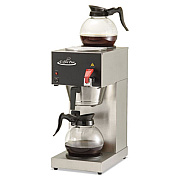 Coffee Pro Two-Burner Institutional Coffee Maker, 12-Cup, 9 x 16.5 x 19, Stainless Steel (CPDC128AF)
