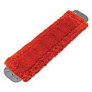 Unger SmartColor Thick-Pile Restroom MicroMop Pads, Microfiber, Heavy-Duty, 16 x 5, Red (MM40R)