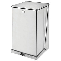 Rubbermaid Commercial Defenders Heavy-Duty Steel Step Can, 25 gal, Stainless Steel, Stainless Steel (ST40SSPL)