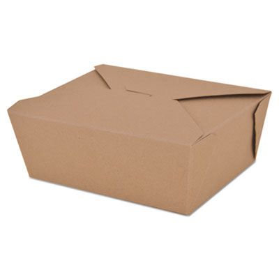 SCT ChampPak Retro Carryout Boxes, #8, 6 x 4.75 x 2 5, Brown, Paper, 300/Carton (0768)