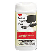 3M Electronic Equipment Cleaning Wipes, 5 1/2 x 6 3/4, White, 80/Canister (CL610)